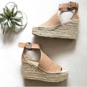 Marc Fisher perforated platform espadrilles